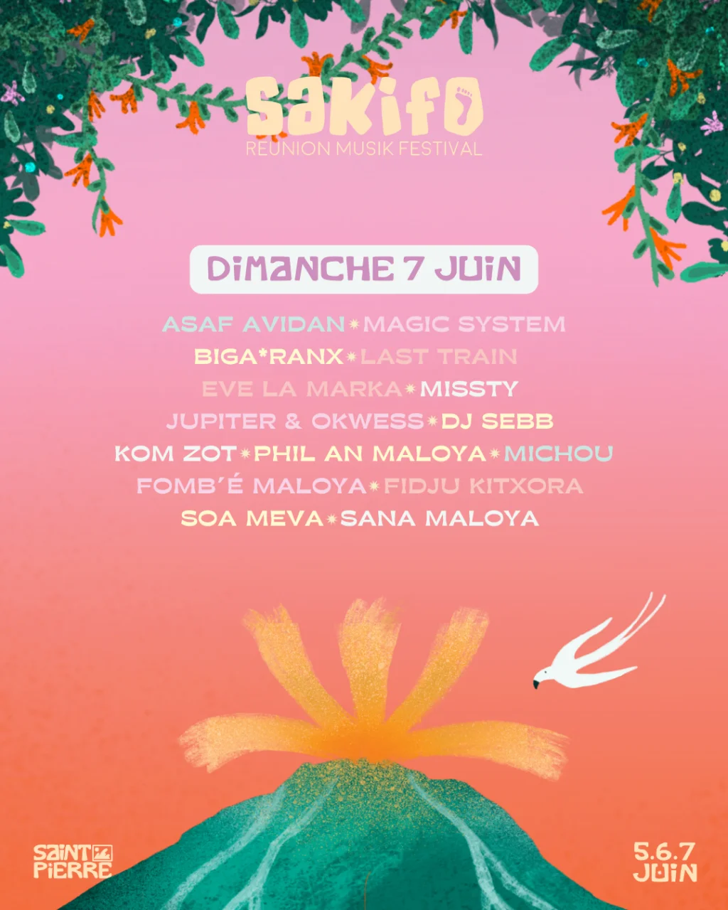 S2026 - Affiche Sakifo Programmation Dimanche 7 juin 2026