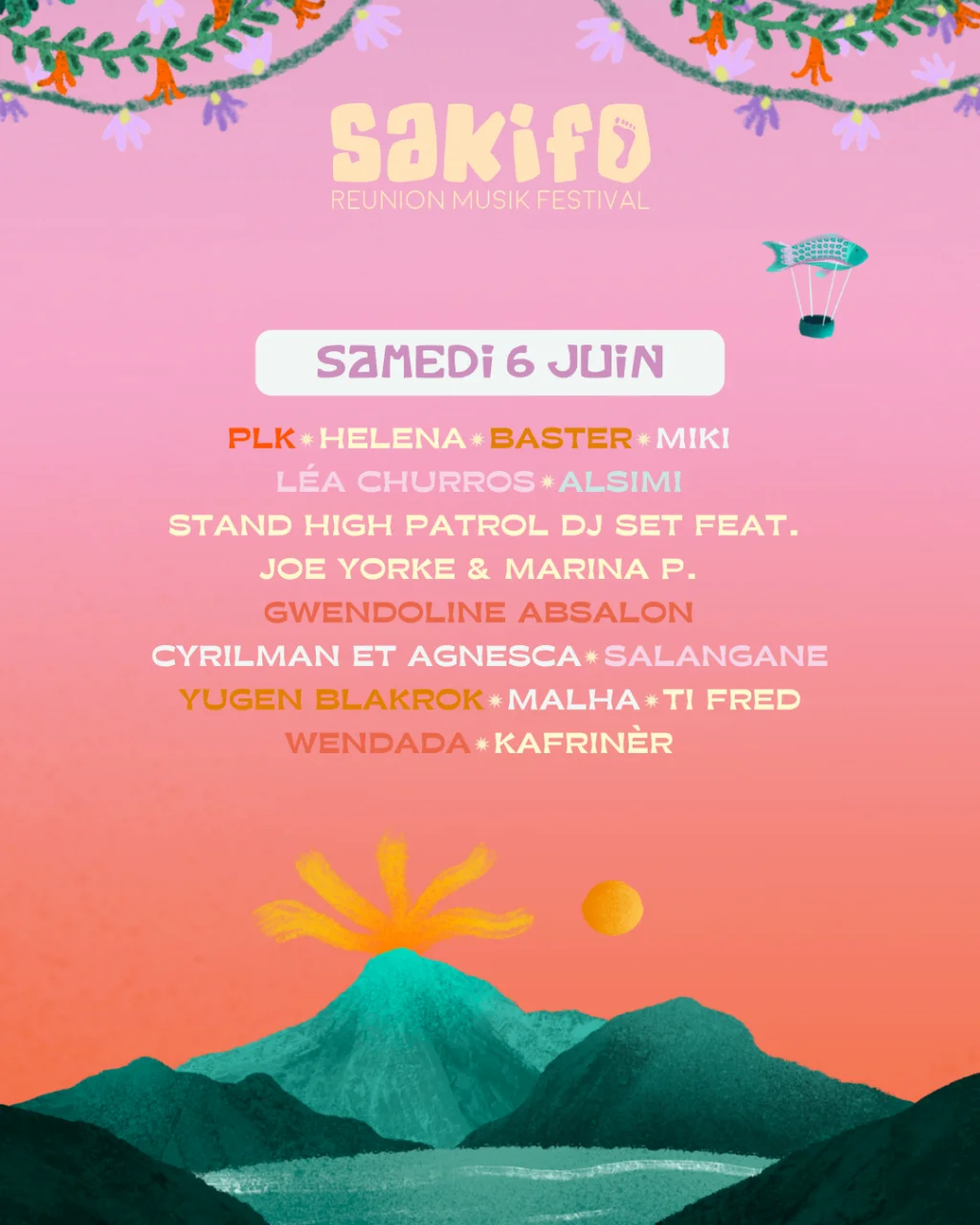 S2026 - Affiche Sakifo Programmation Samedi 6 juin 2026