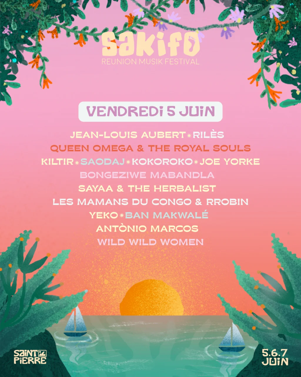S2026 - Affiche Sakifo Programmation Vendredi 5 juin 2026